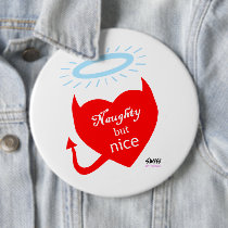 Naughty But Nice Valentine's Day buttons by Swisstoons Naughty But Nice Valentine's Day buttons