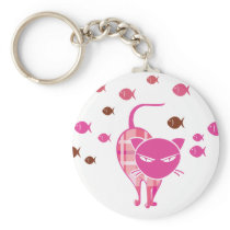 Naughty Cat Key Chain