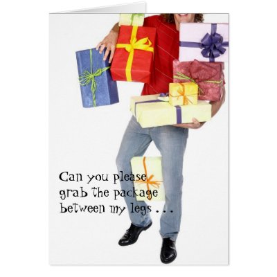 Naughty Christmas Card - Grab His Package by xmasstore