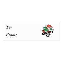Naughty Christmas Elf Business Card Template