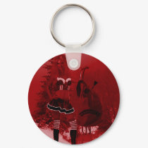 Naughty Christmas Elf Key Chains keychains by TastefulDesigns Naughty Christmas Elf Key Chains keychains