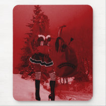 Naughty Christmas Elf Mousepads by TastefulDesigns Naughty Christmas Elf Mousepads