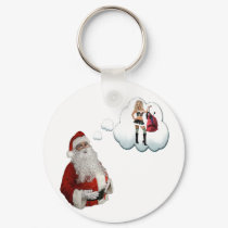 Naughty Christmas Santa Key Chains keychains by TastefulDesigns Naughty Christmas Santa Key Chains keychains