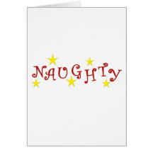 Naughty Christmas Stars Greeting Card