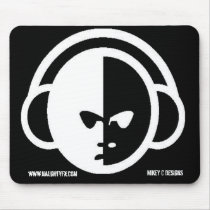 Naughty Fx Dj Face Mouse Pad mousepads by djmikeyc Naughty Fx Dj Face Mouse Pad mousepads