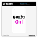 Naughty Girl iPhone 4S Decal