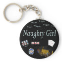 Naughty Girl Las Vegas Keychain