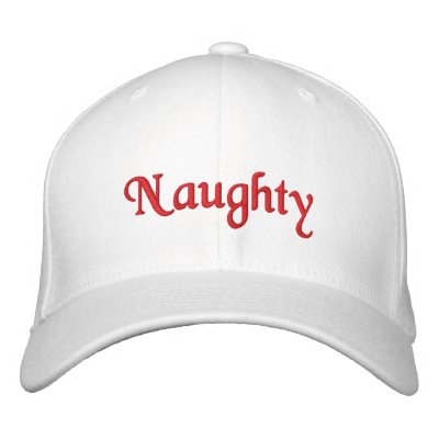 Naughty Hat Embroidered Hats by PhotoPatch