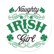 Naughty Irish Girl Stickers
