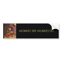 naughty kid detail(Monkey) Bumper Sticker
