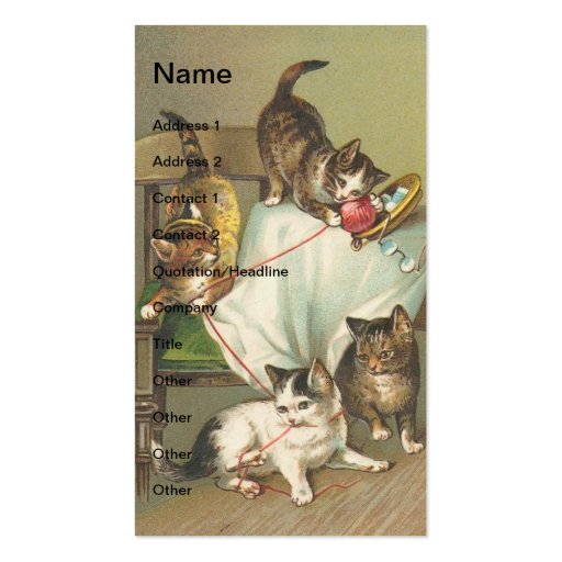 Naughty Kittens Business Cards