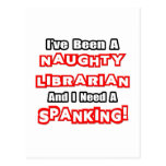 Naughty Librarian...Need a Spanking Postcard