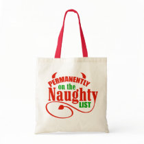 Naughty List Tote Canvas Bags