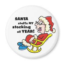 Naughty Mrs. Claus Christmas magnets