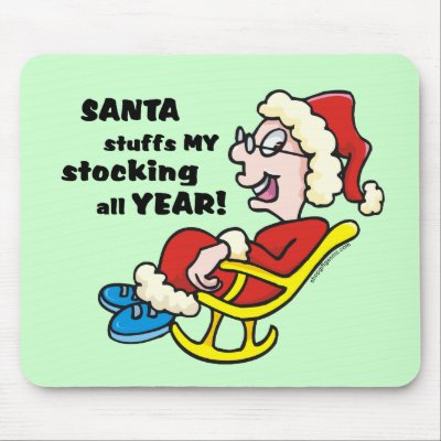 Naughty Mrs. Claus Christmas mousepads