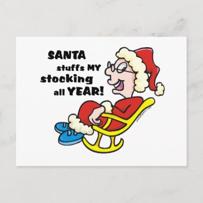 Naughty Mrs. Claus Christmas postcards