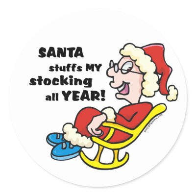 Naughty Mrs. Claus Christmas Stickers