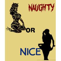 NAUGHTY/ NICE t-shirts by DominoAlley NAUGHTY/ NICE t-shirts