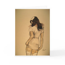 Naughty Nurse Greeting Card