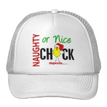 Naughty or Nice Chick (Santa Hat)