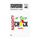 Naughty or Nice Chick (Santa Hat) Stamps