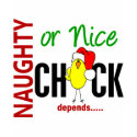 Naughty or Nice Chick (Santa Hat) t-shirts by chicktees Naughty or Nice Chick (Santa Hat) t-shirts