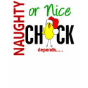 Naughty or Nice Chick (Santa Hat) t-shirts by chicktees Naughty or Nice Chick (Santa Hat) t-shirts