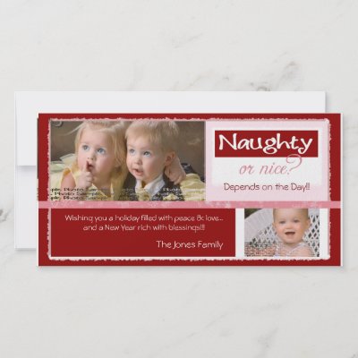 Naughty or Nice   ~   Christmas Card Photo Greeting Card