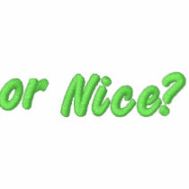 Naughty or Nice Embroidered Long Sleeve Polo Shirt embroidered shirts by stitchshop Naughty or Nice Embroidered Long Sleeve Polo Shirt embroidered shirts