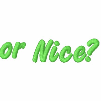 Naughty or Nice Embroidered Long Sleeve Polo Shirt Embroidered shirt