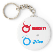 Naughty Or Nice - Emo Alternative Grunge Rock Punk Keychain