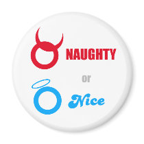 Naughty Or Nice - Emo Alternative Grunge Rock Punk Fridge Magnets