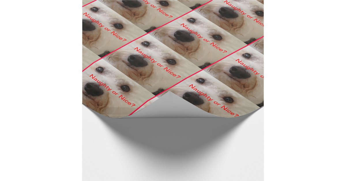 Naughty Or Nice Twrap Wrapping Paper Zazzle 0861