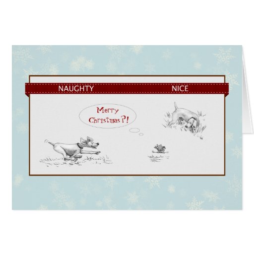 Naughty or Nice Hunting Weimaraners Greeting Cards