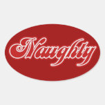 Naughty or Nice Oval Stickers