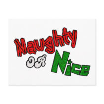 Naughty Or Nice? Postcard