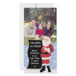 Naughty or Nice Santa Christmas Card Custom Photo Card