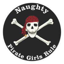 Naughty Pirate Girls Rule! stickers