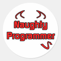 Naughty Programmer Stickers