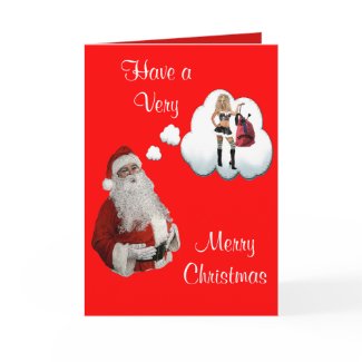 Naughty Santa - Christmas Cards card