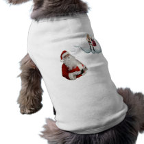 Naughty Santa Christmas Elf Dog Shirt pet clothing