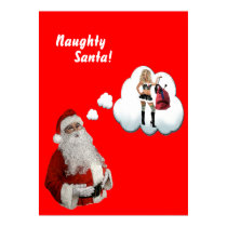 Naughty Santa Christmas Poster Prints by TastefulDesigns Naughty Santa Christmas Poster Prints