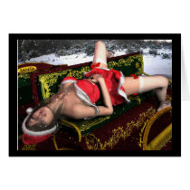 Naughty Santa Girl Christmas or Greeting Card by sexyshirts2 Naughty Santa Girl Christmas or Greeting Card