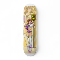Naughty Schoolgirl Skateboard by painter_sf Naughty Schoolgirl Skateboard