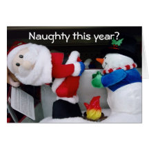 NAUGHTY THIS YEAR? CHRISTMAS CARD