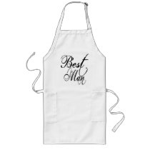 Naughy Grunge Script - Best Man Black Apron