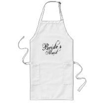 Naughy Grunge Script - Bride's Maid Black Aprons