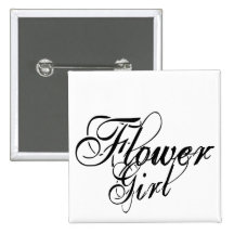 Naughy Grunge Script - Flower Girl Black Pin
