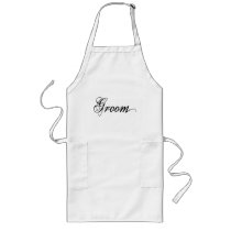 Naughy Grunge Script - Groom Black Apron