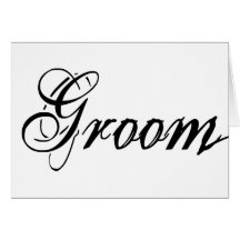 Naughy Grunge Script - Groom Black Cards